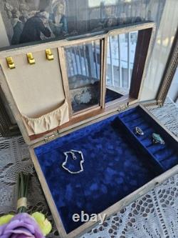 Gorgeous! Refinished Vintage Jewelry Box With Cherubs