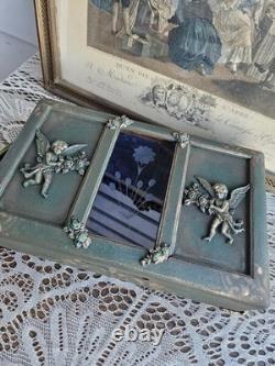 Gorgeous! Refinished Vintage Jewelry Box With Cherubs