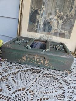 Gorgeous! Refinished Vintage Jewelry Box With Cherubs