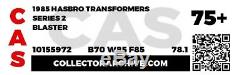 Graded AFA BLASTER G1 Transformer SEALED in BOX Vintage Transformers Toys 1985
