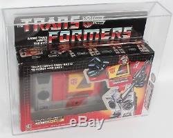 Graded AFA BLASTER G1 Transformer SEALED in BOX Vintage Transformers Toys 1985