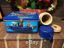HE-MAN MASTERS OF THE UNIVERSE METAL LUNCH BOX WITH THERMOS Vintage 1983