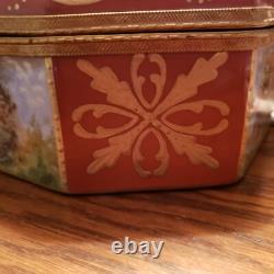 HJB Vintage French Handpainted Jewelry Box