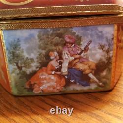 HJB Vintage French Handpainted Jewelry Box