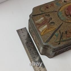 Handmade Vintage Egyptian Trinket Box stone with Pharaoh Relief, Collectible