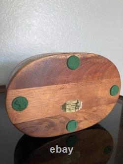 Handmade Vintage Lee Barnes Naomi Peck Inlaid Copper & Wood Box LB Peck 1980