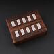 Hans Hansen. Wood Box, Inlaid Silver. 10 X Silverbars. Vintage. Made In Denmark