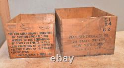 Harvey's & Johnnie Walker Black scotch whiskey vintage wood wooden box lot