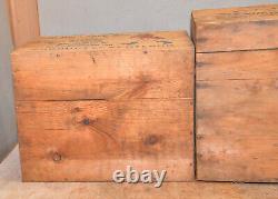 Harvey's & Johnnie Walker Black scotch whiskey vintage wood wooden box lot