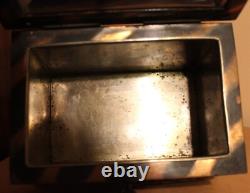 High Quality Antique/Vintage Carved Bronze Jewelry Box Casket Deer & Eagle Desig