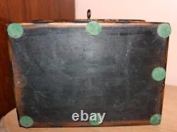 High Quality Antique/Vintage Carved Bronze Jewelry Box Casket Deer & Eagle Desig
