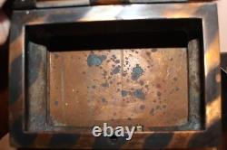 High Quality Antique/Vintage Carved Bronze Jewelry Box Casket Deer & Eagle Desig