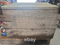 Highly Collectible Antique Vintage Wooden Red Rose Tea Crate Box
