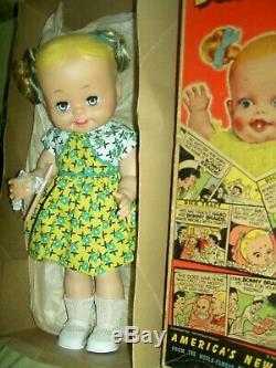 IDEAL Dick Tracy, hard plastic Bonnie BONNY BRAIDS doll 1951 mint in labeled box