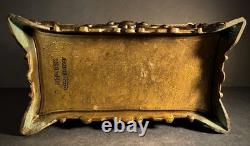 ITALIAN MID-CENTURY MOD. DEP. ORNATE JEWELRY BOX with Cherubs Brass