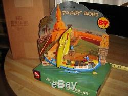 Ideal Vintage Hobby Shop Dealer Display PYRO Model Kit 1960 Paddy Boat Ship Box