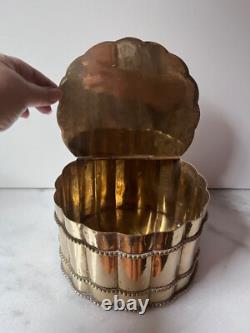 Italian Brass Decorative biscuit box vintage/ antique