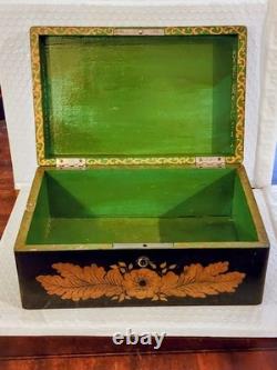 J. Antique Wooden Document Box