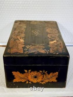 J. Antique Wooden Document Box