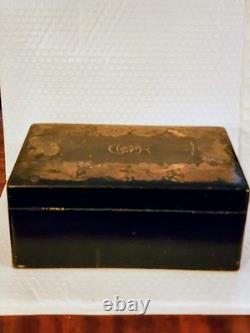 J. Antique Wooden Document Box