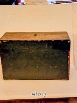 J. Antique Wooden Document Box