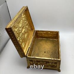 JB (Jennings Brothers) brass trinket box #754 Antique Vintage