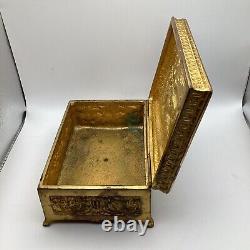 JB (Jennings Brothers) brass trinket box #754 Antique Vintage