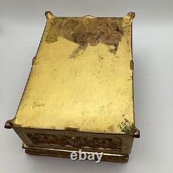 JB (Jennings Brothers) brass trinket box #754 Antique Vintage