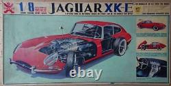 Jaguar XK-E 18 Plastic Model Bandai Red Original Box 1970s Vintage Rare