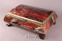 Jasper Stone Box. Vintage Very Rare Box USSR Casket/ Stone Box/trinket box (? 005)