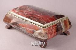 Jasper Stone Box. Vintage Very Rare Box USSR Casket/ Stone Box/trinket box (? 005)