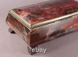 Jasper Stone Box. Vintage Very Rare Box USSR Casket/ Stone Box/trinket box (? 005)