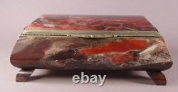 Jasper Stone Box. Vintage Very Rare Box USSR Casket/ Stone Box/trinket box (? 005)