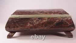Jasper Stone Box. Vintage Very Rare Box USSR Casket/ Stone Box/trinket box (? 005)