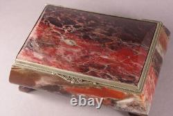 Jasper Stone Box. Vintage Very Rare Box USSR Casket/ Stone Box/trinket box (? 005)