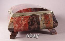 Jasper Stone Box. Vintage Very Rare Box USSR Casket/ Stone Box/trinket box (? 005)