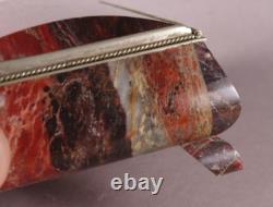 Jasper Stone Box. Vintage Very Rare Box USSR Casket/ Stone Box/trinket box (? 005)