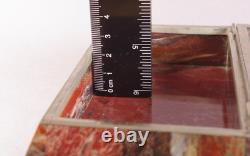 Jasper Stone Box. Vintage Very Rare Box USSR Casket/ Stone Box/trinket box (? 005)