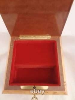 Jewelry Box High Quality Early Vintage Hand-Made Wooden Inlay Ornate Casket