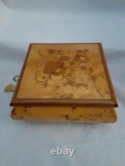 Jewelry Box High Quality Early Vintage Hand-Made Wooden Inlay Ornate Casket