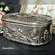 Jewelry Box Vintage Casket Silver Plated With Cherubs Art Nouveau 1920's