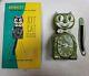Kit Cat Klock Vintage 1960's Jeweled Avocado With Box Non-working