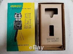 Kit Cat Klock Vintage 1960's Jeweled Avocado With Box Non-Working