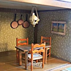 Kitchen Room Box Diorama All Wood Metal No plastic Vintage Linemar 112 Scale