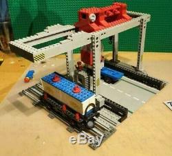 LEGO 12V 7823 Container Crane Depot 12 Volt Train Railway Track Eisenbahn