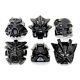 Lego Bionicle Complete Set Of Six Kanohi Nuva Masks For Toa Onua Nuva Black