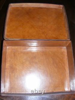 Large Heavy Vintage Italian Gilded Florentine Leather Box