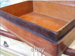 Large Heavy Vintage Italian Gilded Florentine Leather Box