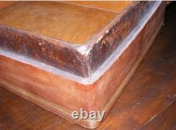 Large Heavy Vintage Italian Gilded Florentine Leather Box
