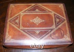 Large Heavy Vintage Italian Gilded Florentine Leather Box Large Heavy Vintage Italian Gilded Florentine Leather Box